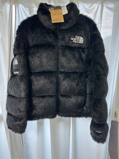 Supreme x The North Face Faux Fur Nuptse Jacket "Black"