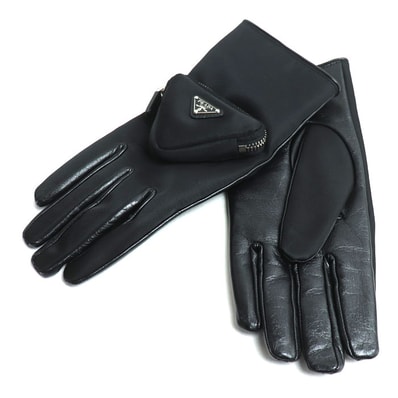 PRADA プラダ トライアングルロゴ 手袋 ブラック 2GG137 2DW1 F0002
8 レディース【中古】【美品】