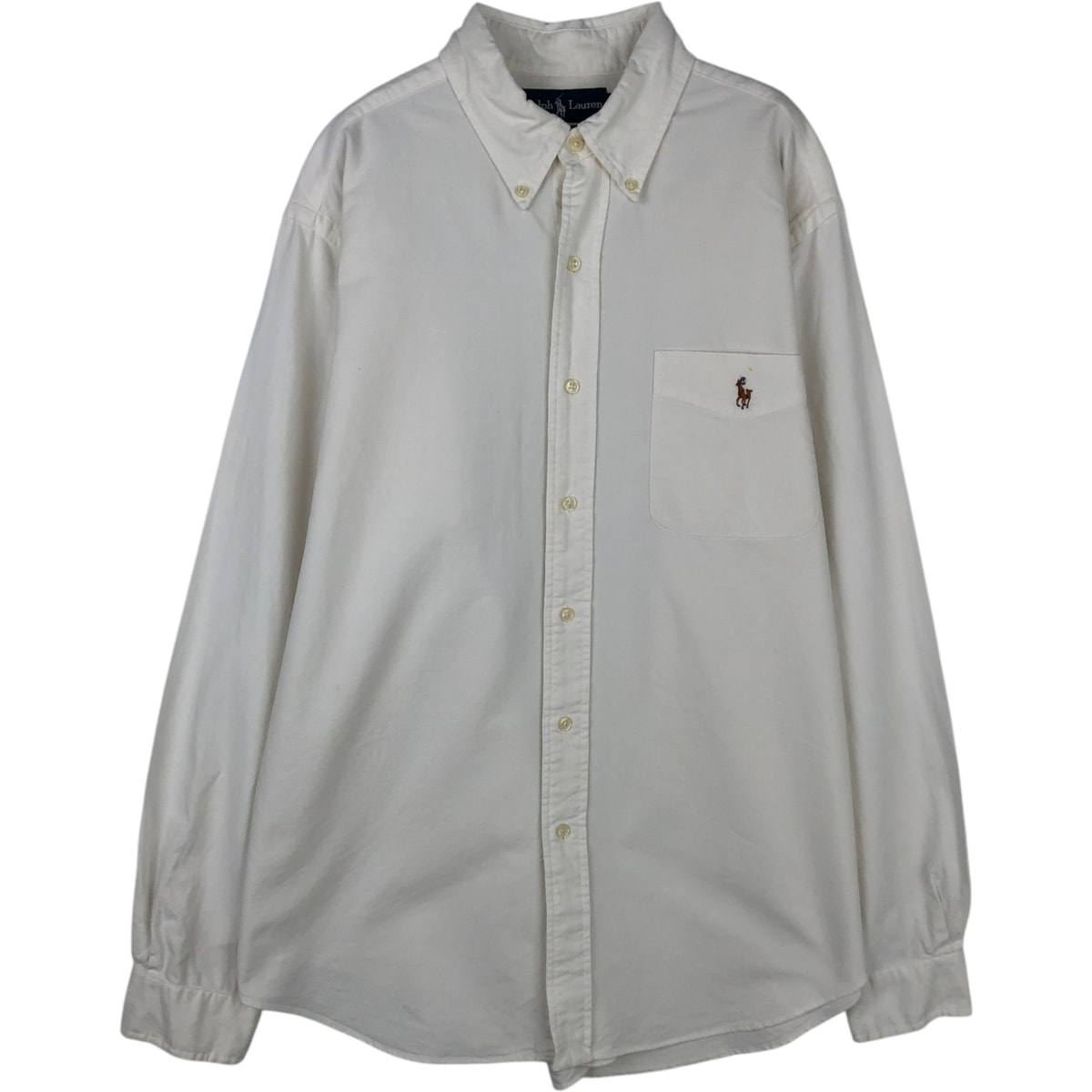 古着 ラルフローレン Ralph Lauren CLASSIC FIT クラシックフィット 長袖 ボタンダウンシャツ メンズL相当/eaa477481