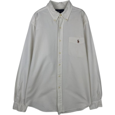 古着 ラルフローレン Ralph Lauren CLASSIC FIT クラシックフィット 長袖 ボタンダウンシャツ メンズL相当/eaa477481