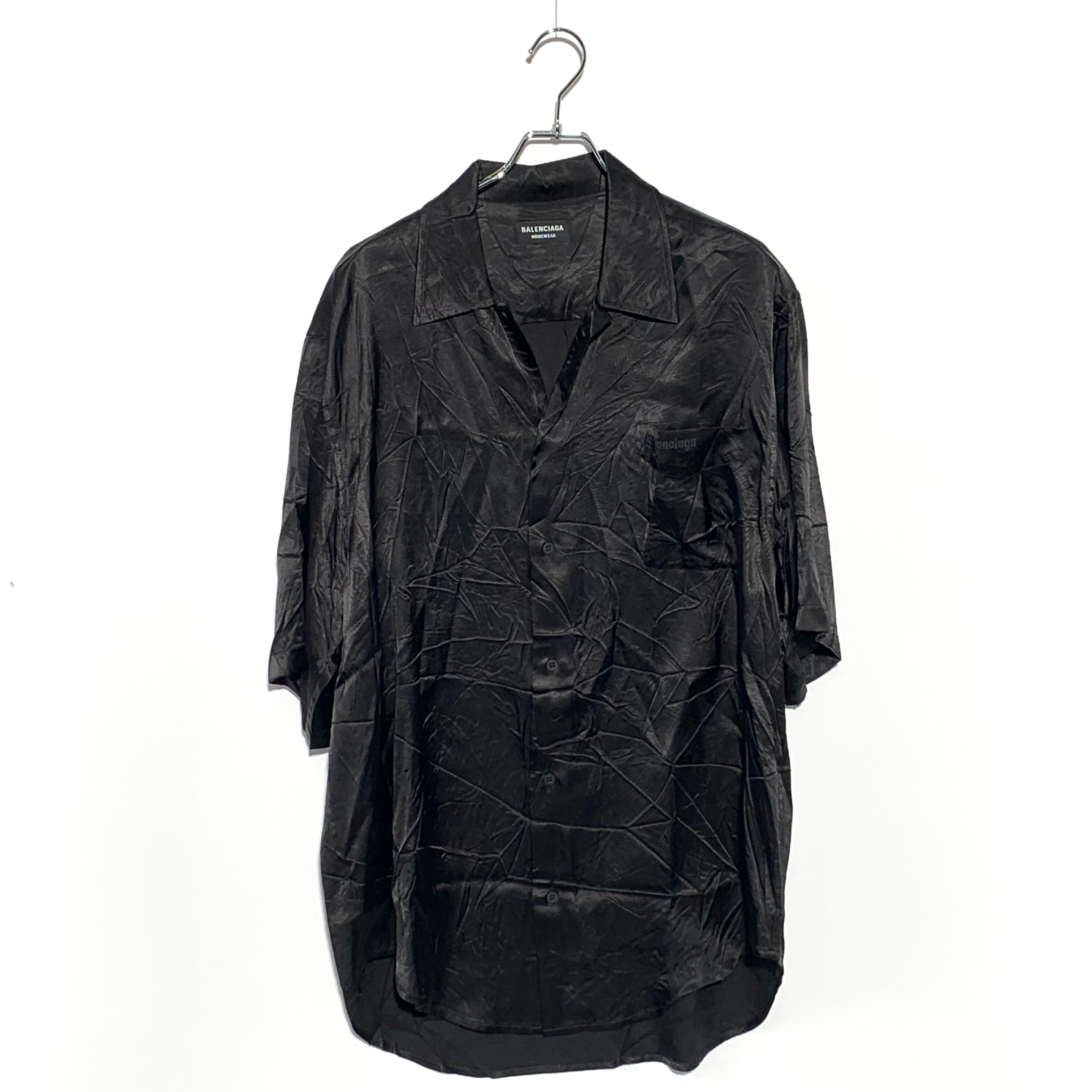 BALENCIAGA HOMEWEAR レーヨンシャツ BLACK