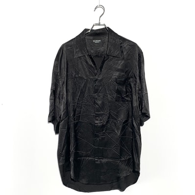 BALENCIAGA HOMEWEAR レーヨンシャツ BLACK