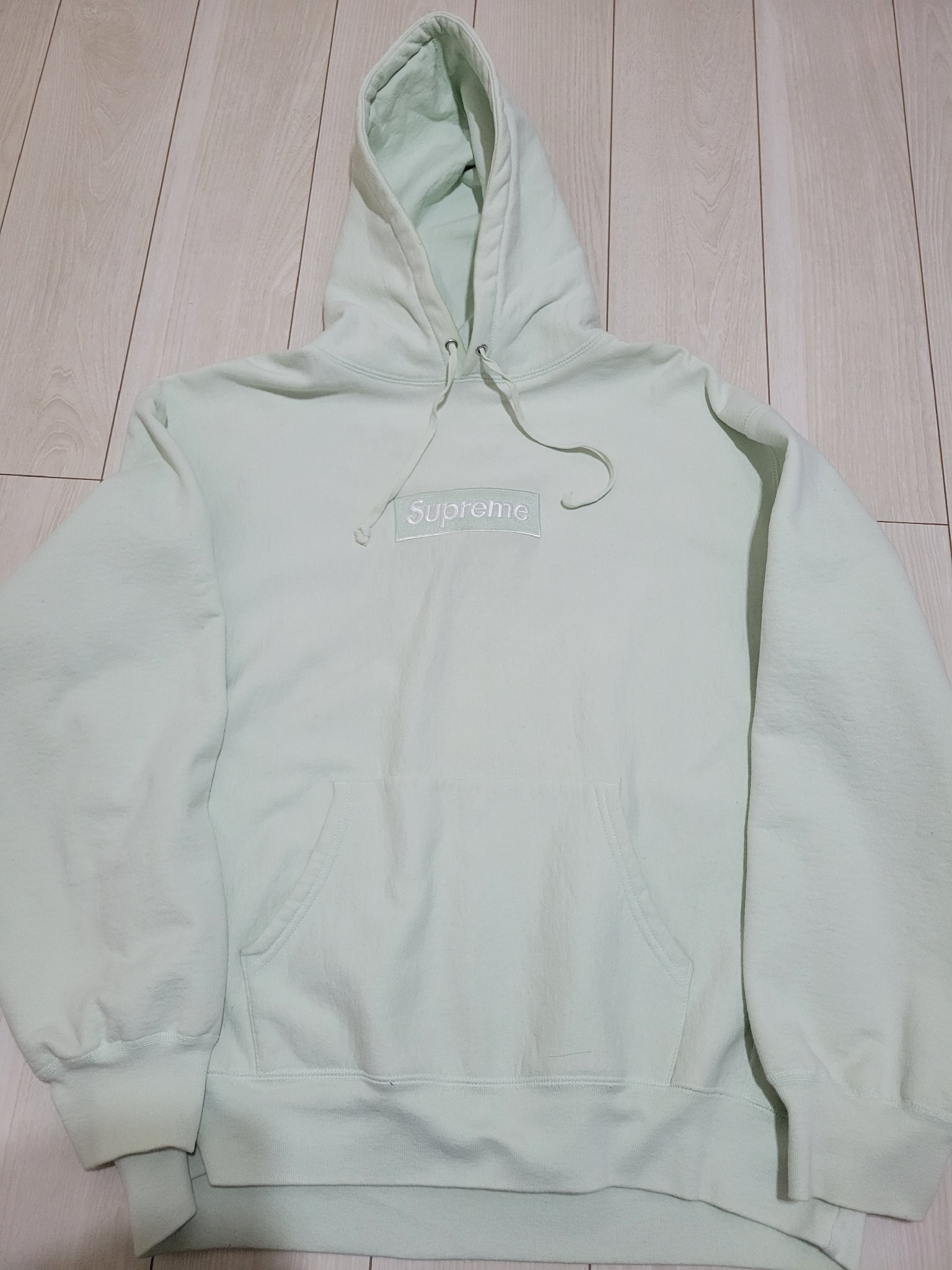 Supreme Box Logo Hooded Sweatshirt "Light Green" (23FW)