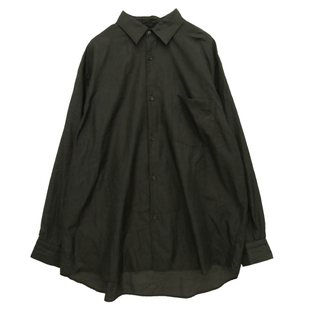 COMOLI コモリ 26SS D01-02017 ウールシルク コモリシャツ 長袖シャツ サイズ5 ダークブラウン系 5【中古】