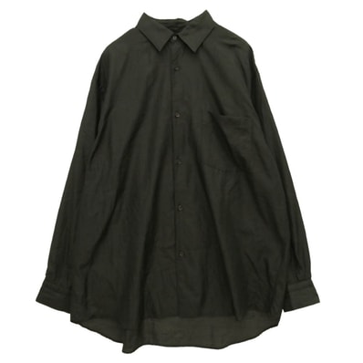 COMOLI コモリ 26SS D01-02017 ウールシルク コモリシャツ 長袖シャツ サイズ5 ダークブラウン系 5【中古】