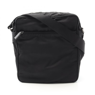 プラダ PRADA ショルダーバッグ バッグ ナイロン サフィアーノレザー レディース ブラック系 【中古】