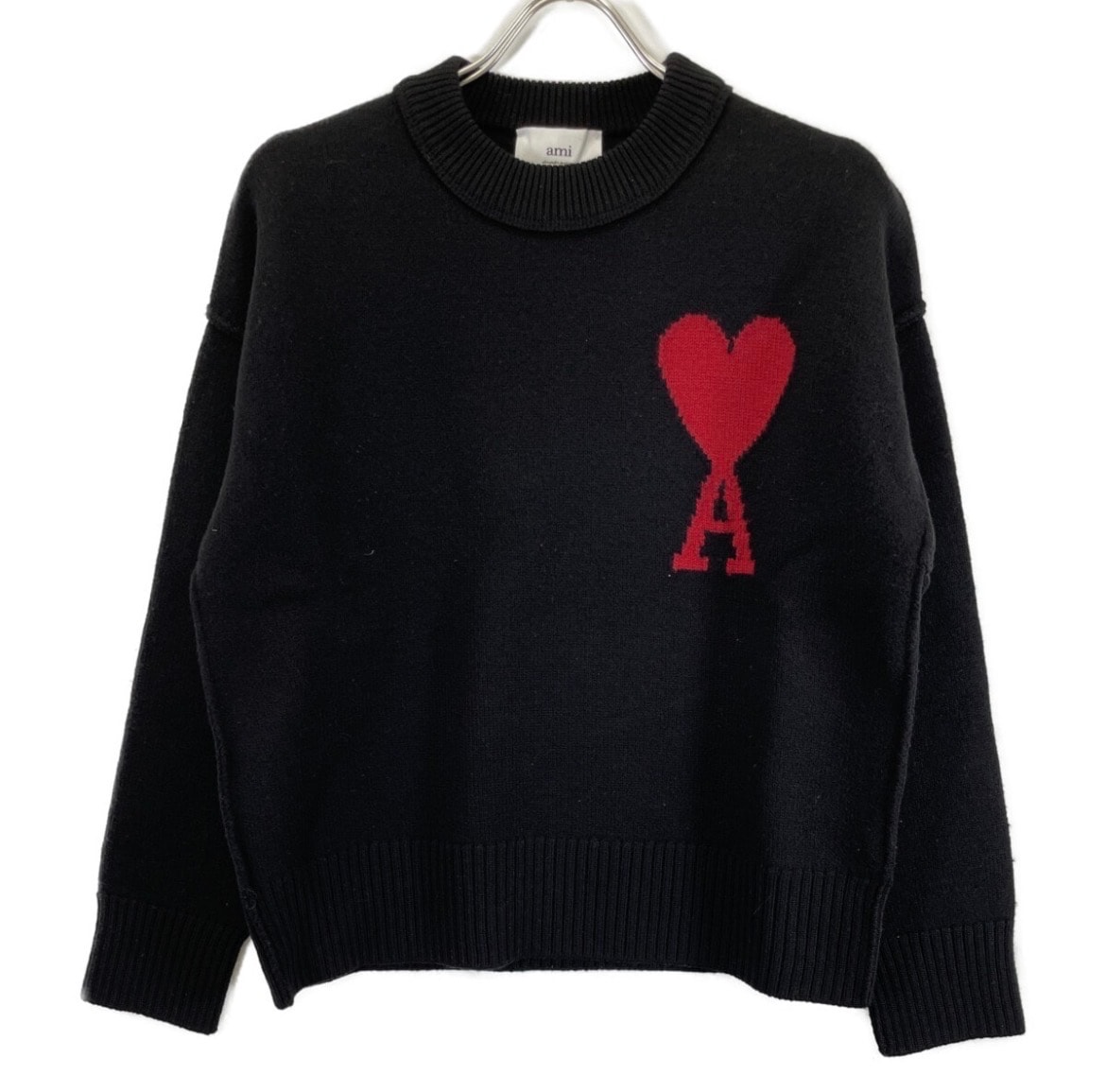 AMI PARIS De Coeur Sweater "Black/Red"