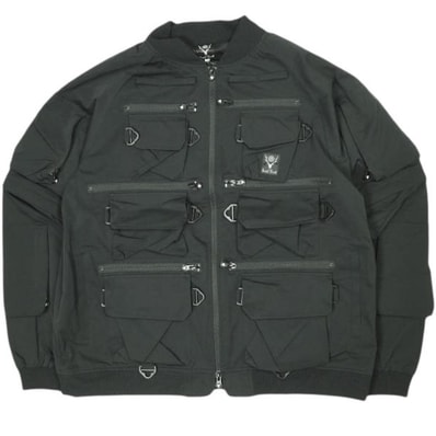新品 South2 West8 サウスツーウェストエイト S2W8 日本製 MULTI-POCKET ZIPPED 2WAY JACKET マルチポケットジップ2WAYジャケット MR710 M BLACK アウター g22866