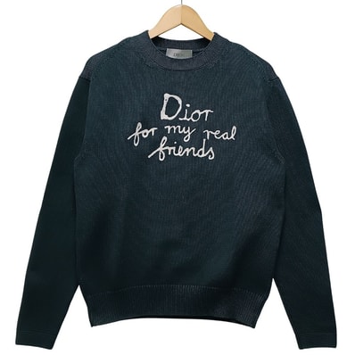 DIOR ディオール Dior and Hylton Nel Sweater Cotton-Blend Jersey 刺繍 ニット セーター 41053