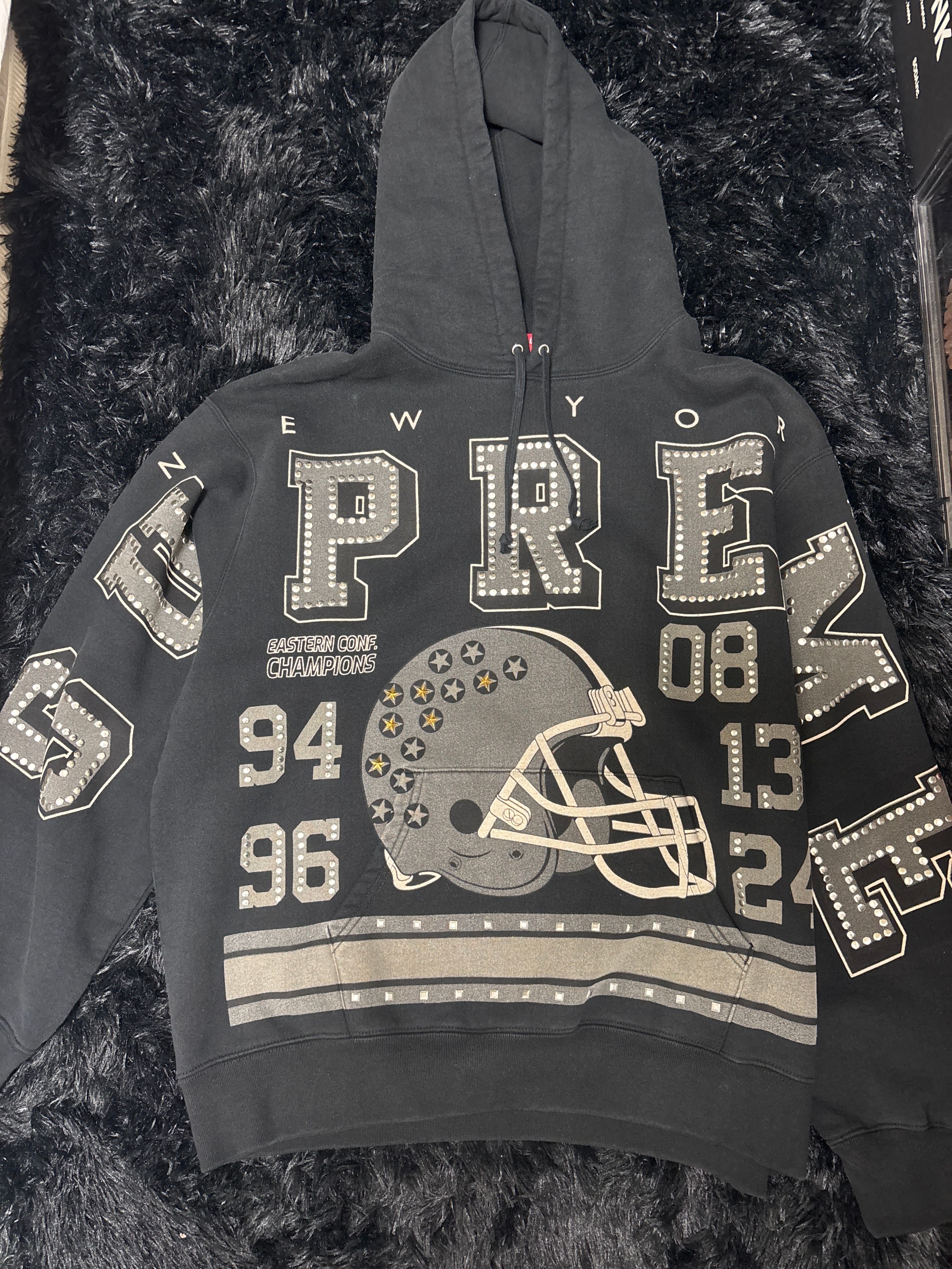 Supreme Champions Studded Hooded Sweatshirt "Black"