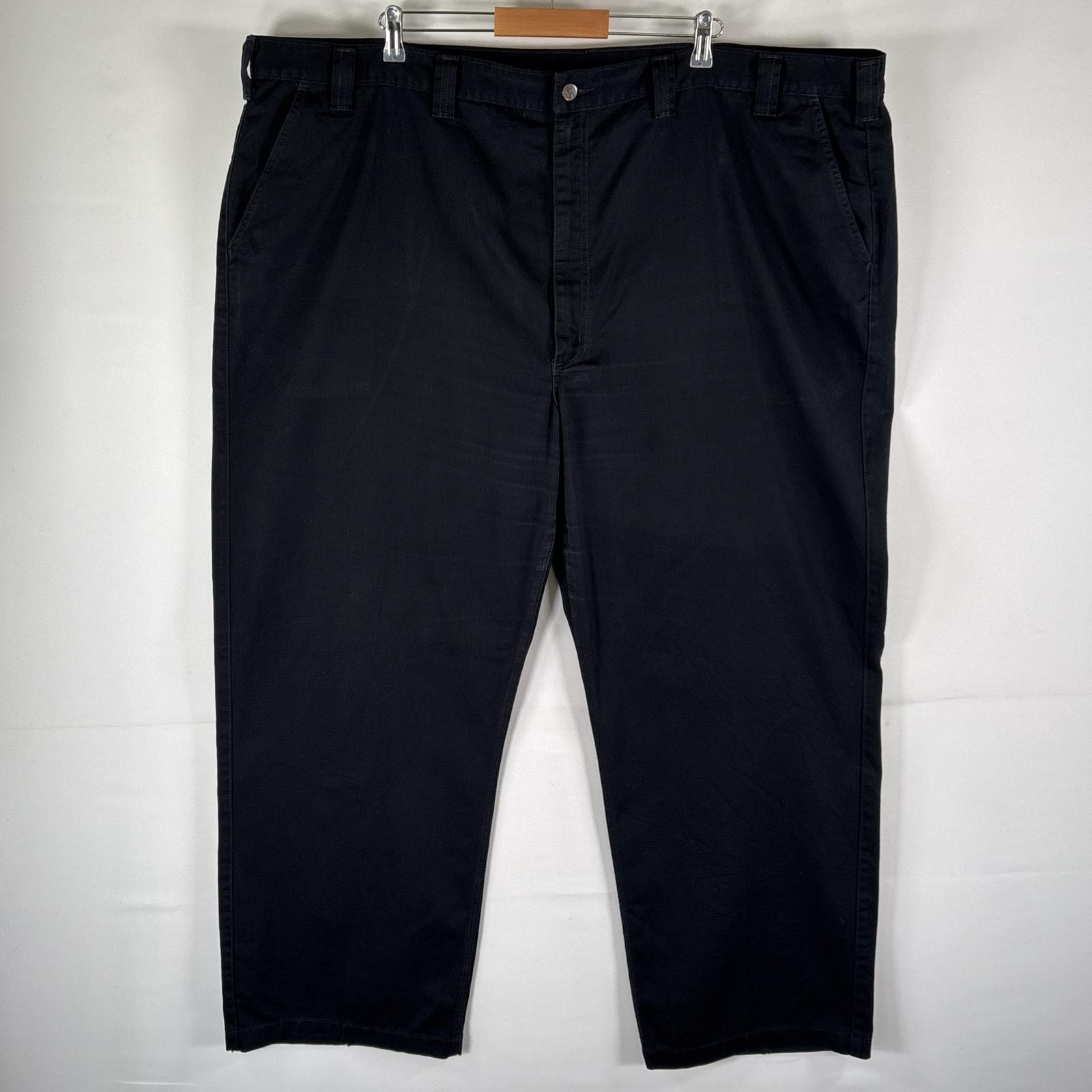 古着 カーハート Carhartt ワークパンツ ワーク チノパン  ストレート ワンポイントロゴ 大きいサイズ  ブラック メンズ