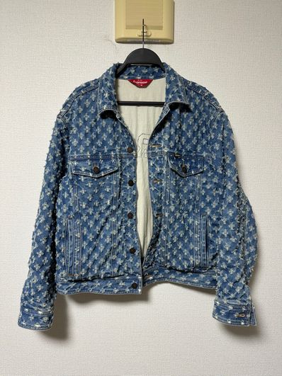 Supreme Hole Punch Denim Trucker Jacket "Blue"