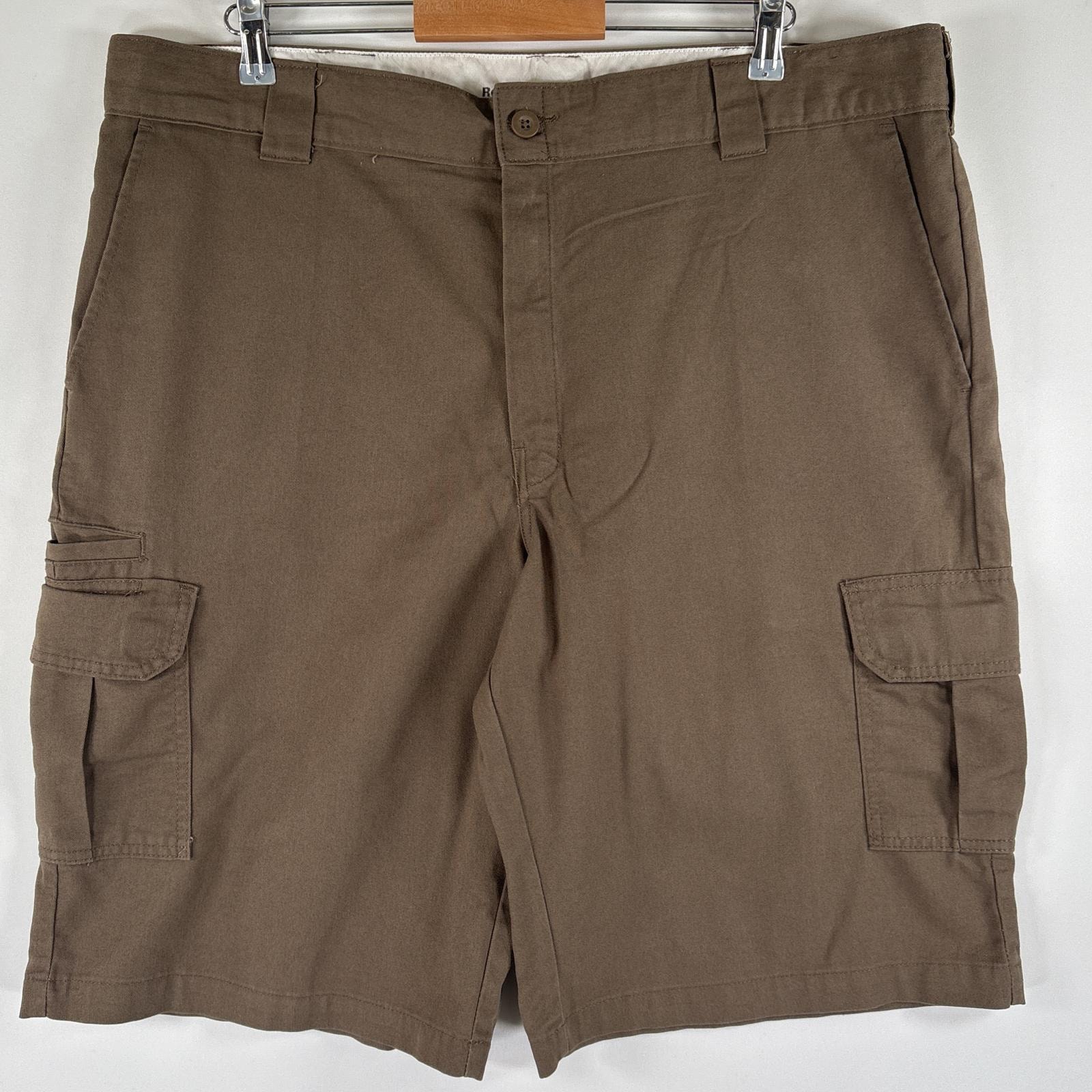 古着 ディッキーズ Dickies ショートパンツ 半ズボン ハーフパンツ 短パン ワンポイント ワーク 大きいサイズ w42 ブラウン系 メンズ
