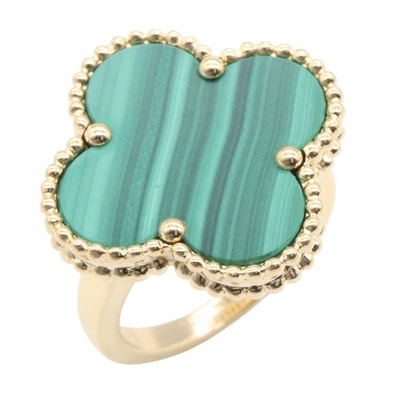 ヴァンクリーフ&アーペル Van Cleef & Arpels マジックアルハンブラ マラカイト リング リング・指輪 ジュエリー K18(イエローゴールド) マラカイト レディース ゴールド系 / グリーン系 【中古】