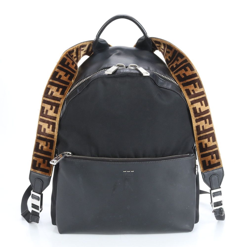 ■極美品 フェンディ FF ズッカ ショルダー ブラック 黒 7VZ012