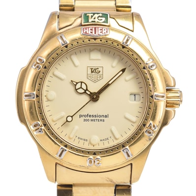 タグホイヤー TAG HEUER 994.713K 4000シリーズ プロフェッショナル 200M ベージュ クォーツ ユニセックス 腕時計 L#150722