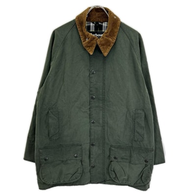バブアー 【BEAMS別注】カーキ BEAUFORT ウォッシュドジャケット 42