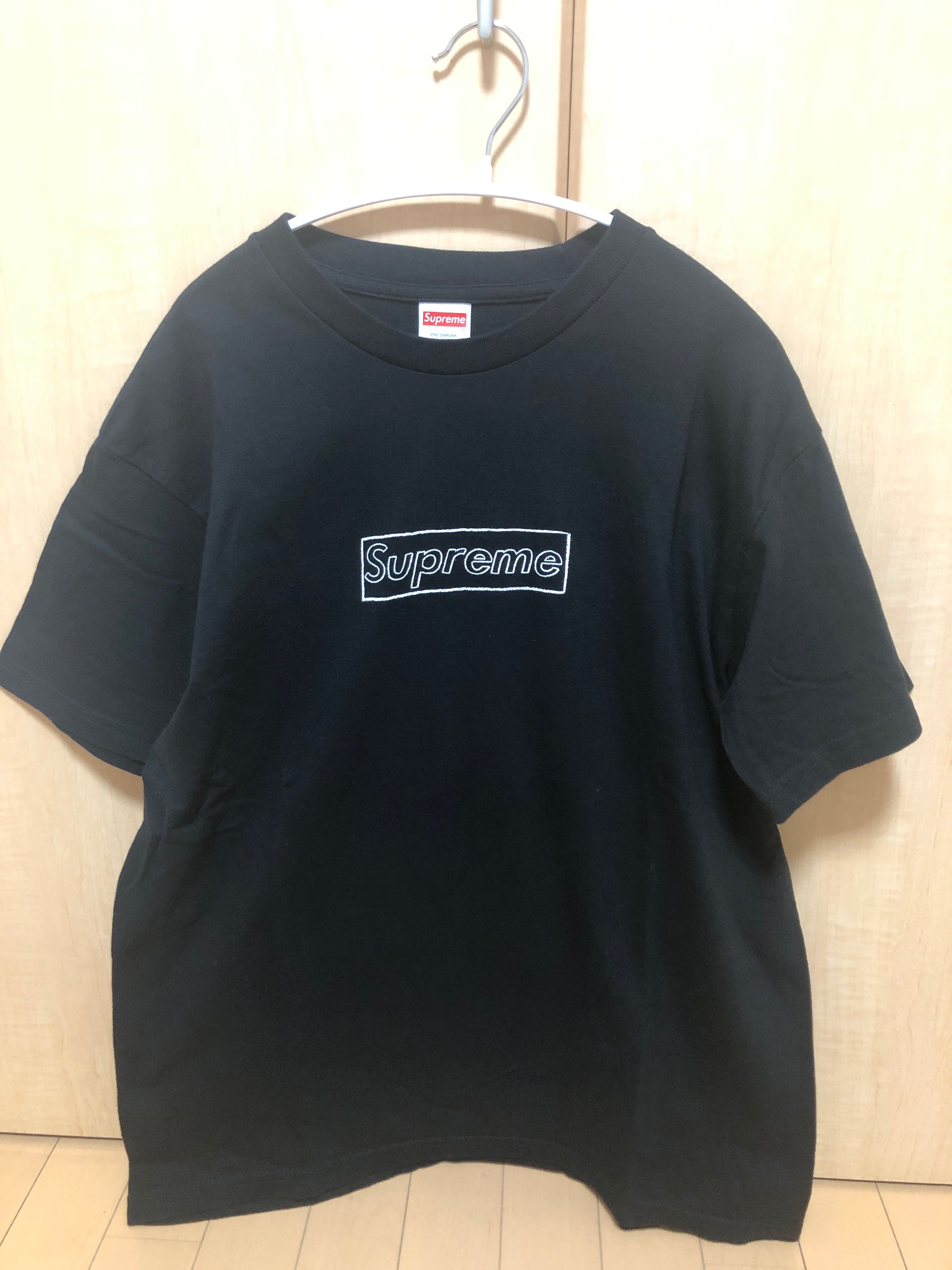 Supreme KAWS Chalk Logo Tee "Black"