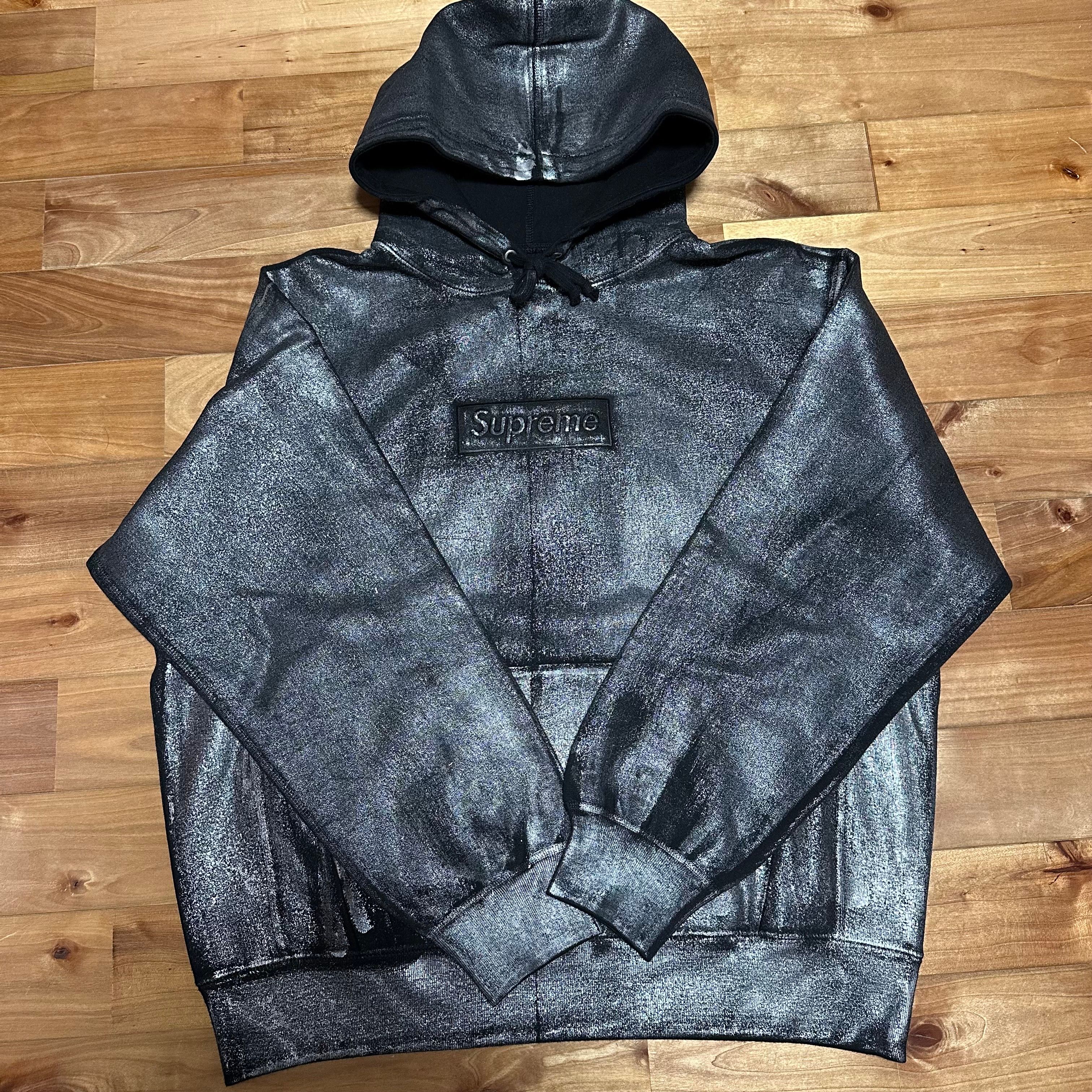 Supreme x MM6 Maison Margiela Foil Box Logo Hooded Sweatshirt "Black"