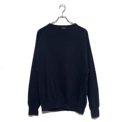 COMOLI Cotton Fleece Crew Neck "Black"