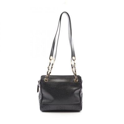 シャネル CHANEL トリプルココマーク トートバッグ バッグ キャビアスキン(グレインドカーフ) レディース ブラック系 【中古】