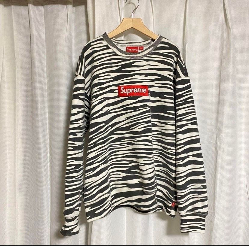 Supreme Box Logo Crewneck "Zebra" (22FW)