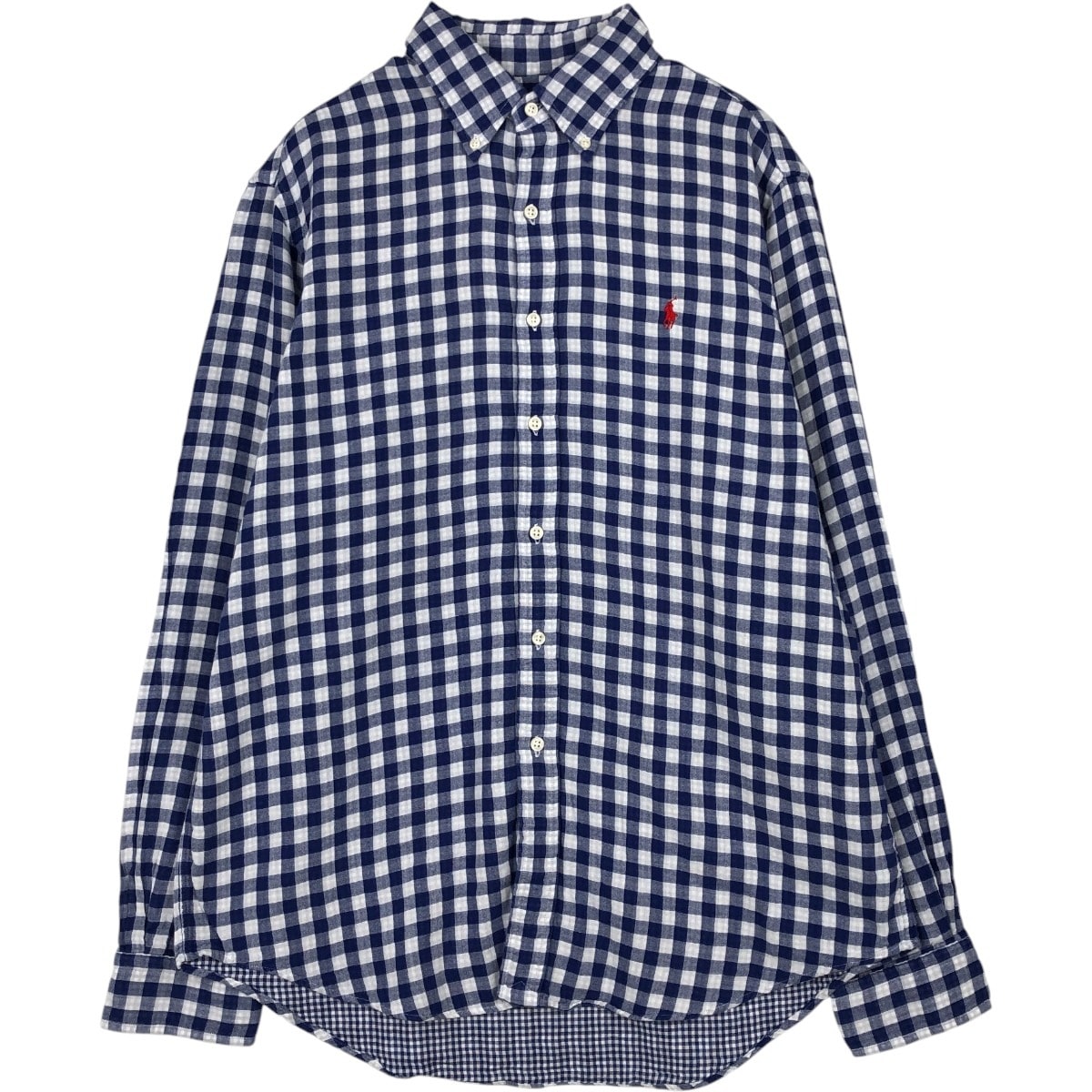古着 ラルフローレン Ralph Lauren ギンガムチェック 長袖 ボタンダウンチェックシャツ メンズL相当/eaa677925