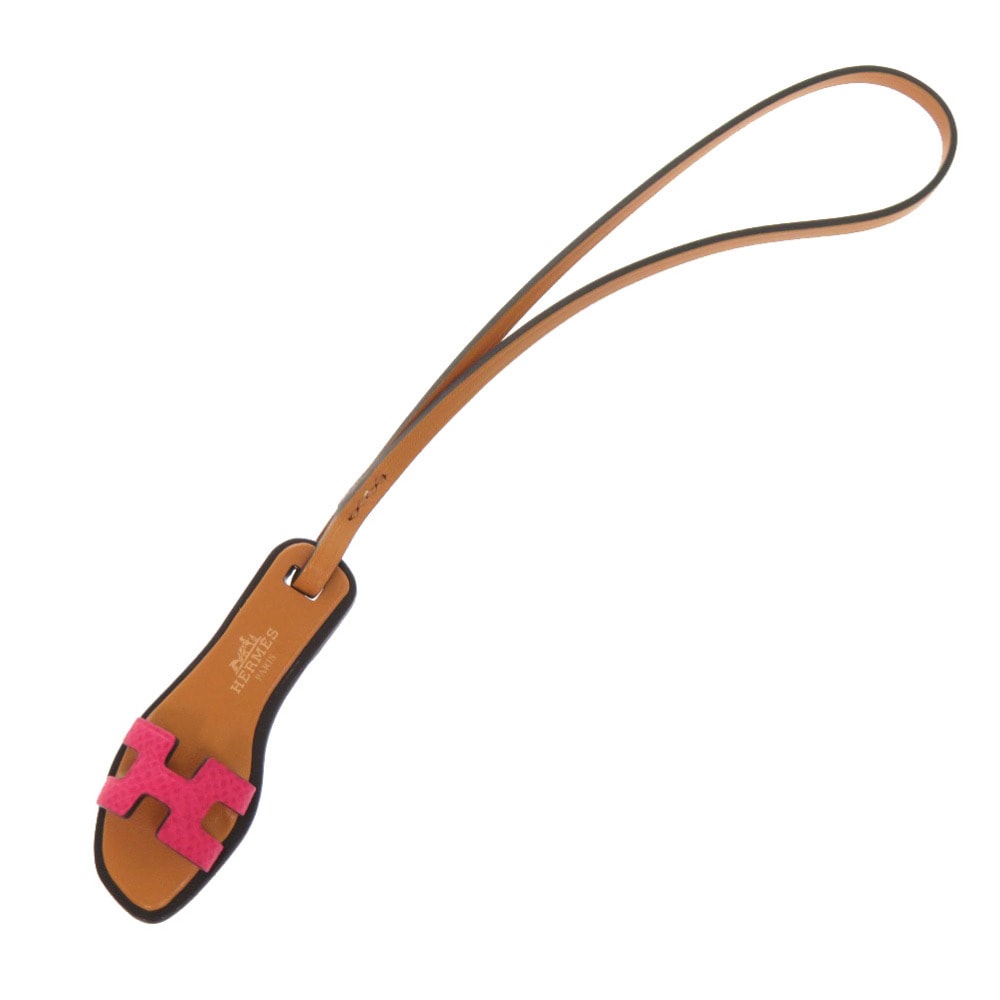 エルメス バッグチャーム オランナノ ヴォーエプソン ブラウン未使用