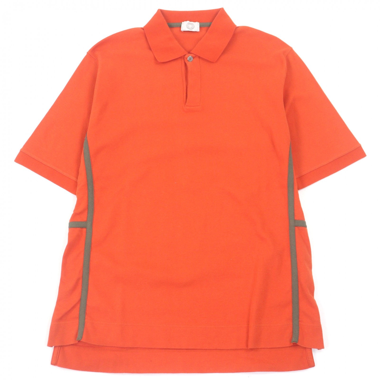 極美品 エルメス 半袖ポロシャツ オレンジ メンズ L