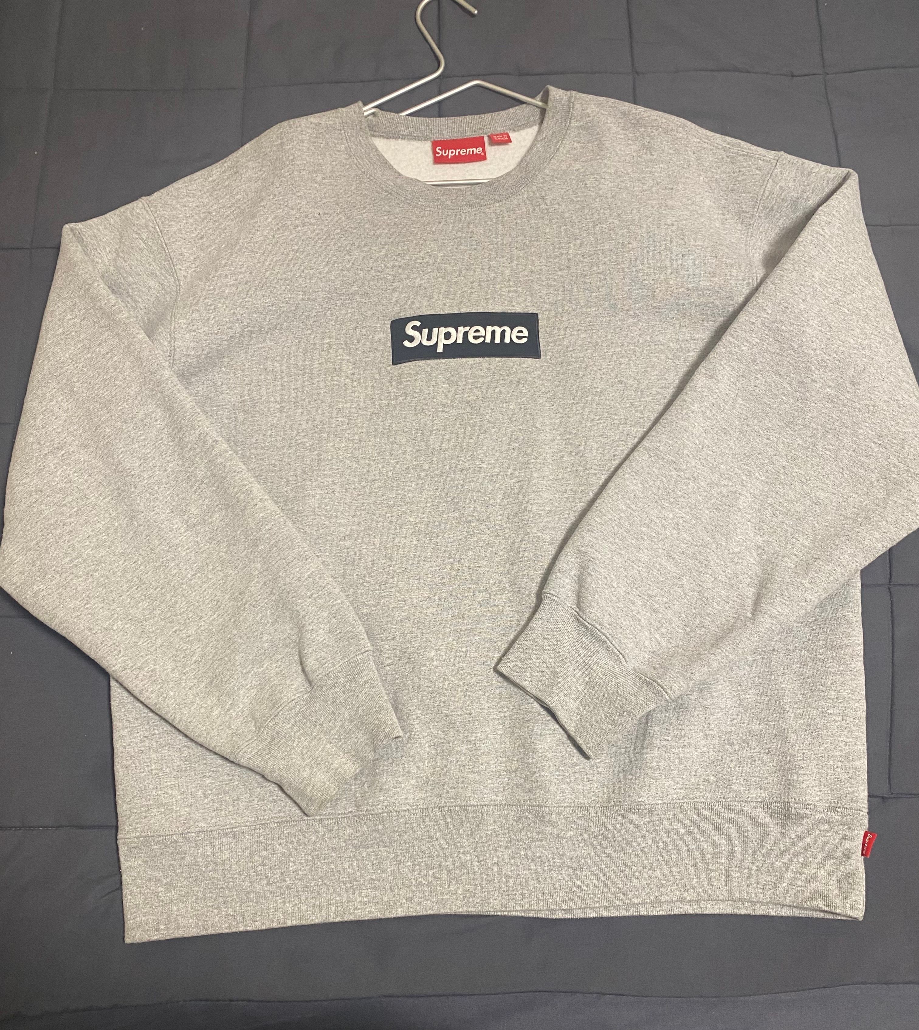 Supreme Box Logo Crewneck "Heather Grey" (22FW)