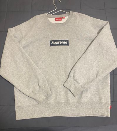 Supreme Box Logo Crewneck "Heather Grey" (22FW)