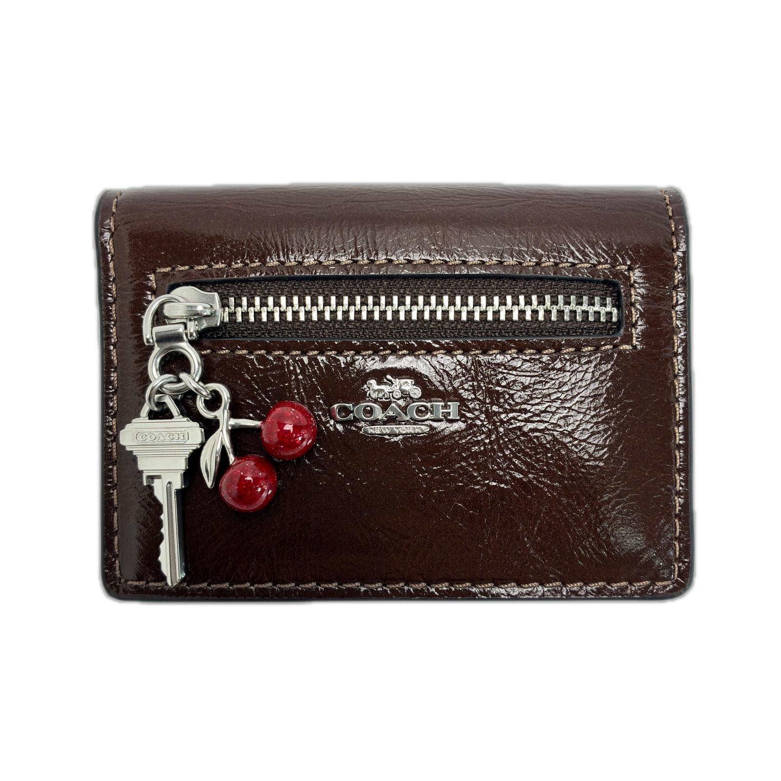 COACH コーチ カードケース チェリー キー CEZ23 ブラウン