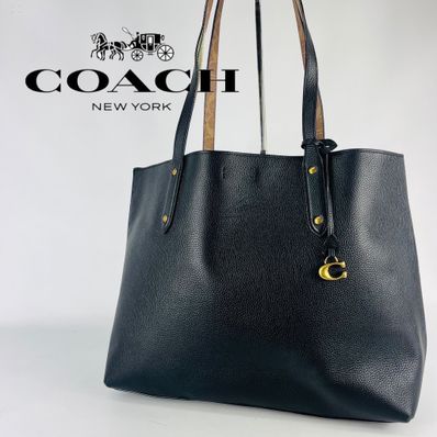 【即日発送】coach コーチ トートバッグ 肩掛け レザー ブラック
