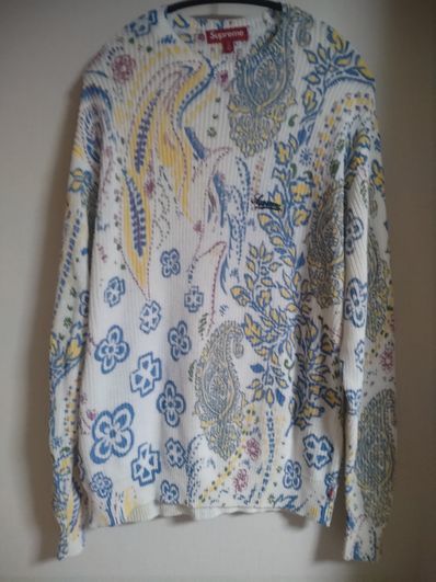 Supreme Printed Paisley Sweater "White"