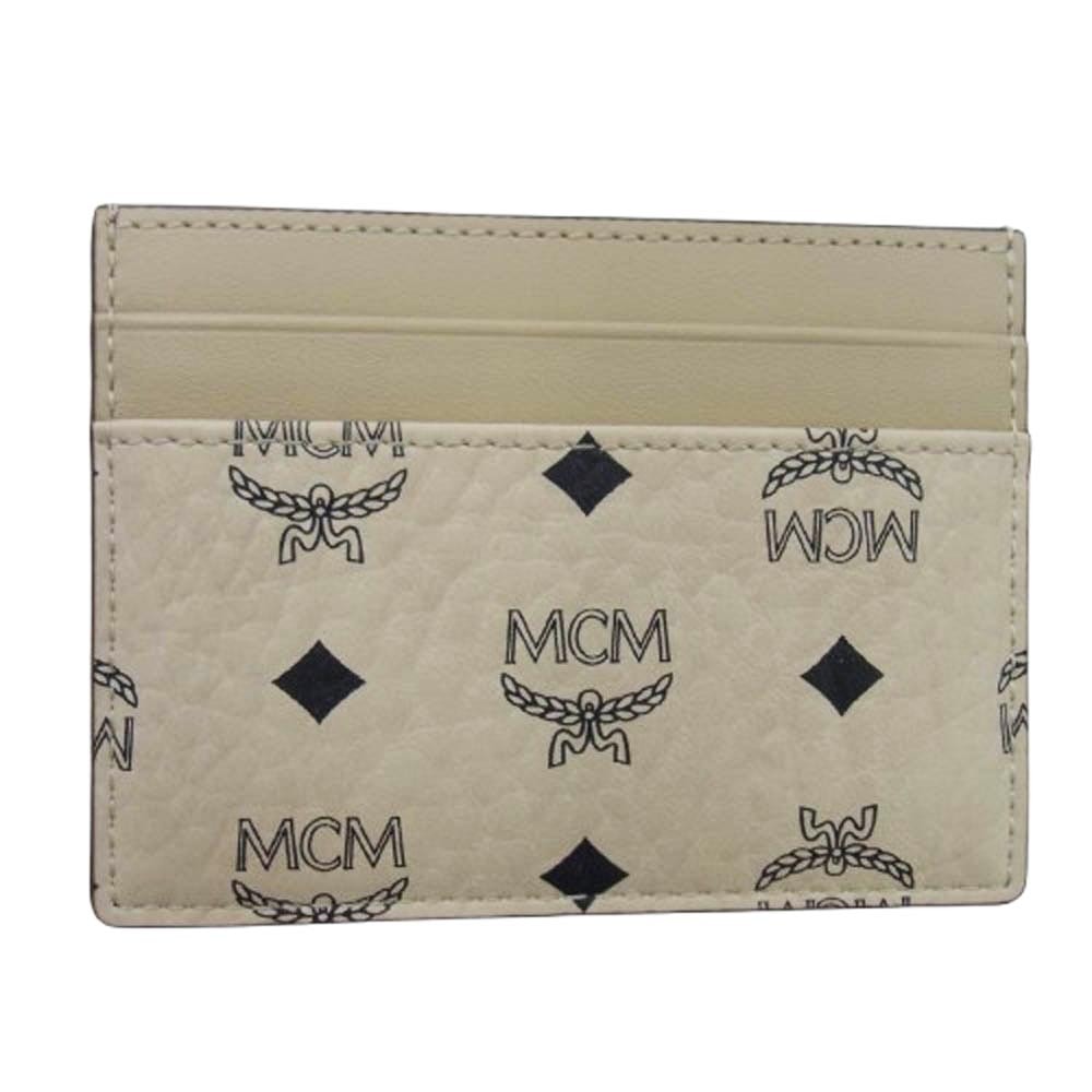 MCM エム・シー・エム その他アクセサリー MXADATA08 Aren Visetos Card Case 総柄 カードケース パスケース オフホワイト系【極上美品】【中古】