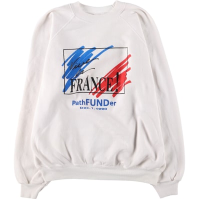 古着 80年代 ヘインズ Hanes 青タグ メッセージ プリントスウェットシャツ トレーナー USA製 メンズXL相当 ヴィンテージ/eaa576633