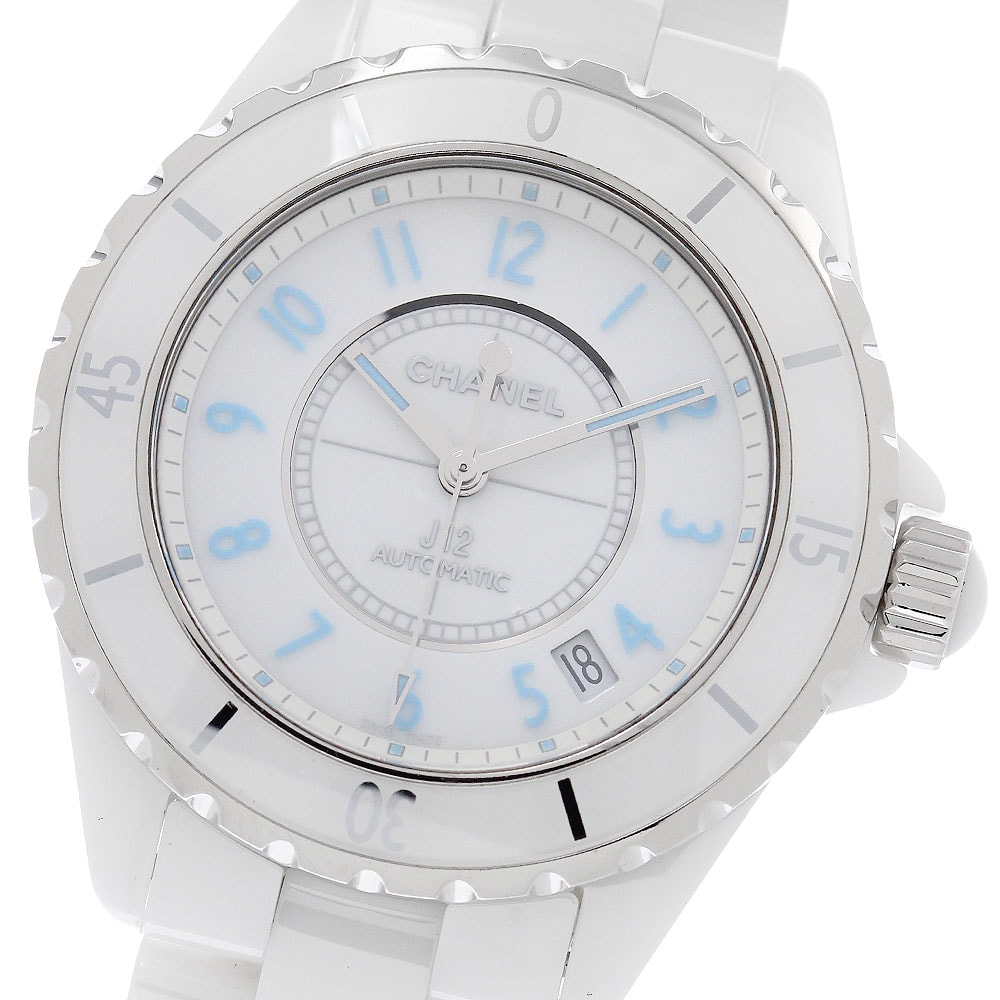 シャネル J12 ブルーライト H3827 メンズ 【中古】