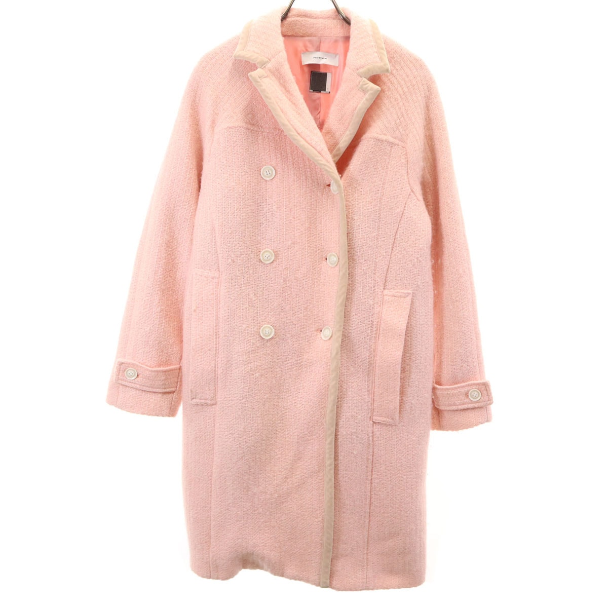 FACETASM ファセッタズム 日本製 ウールブレンド コート 1 ピンク系