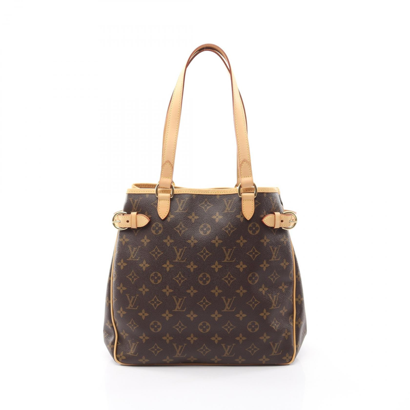 ルイ・ヴィトン LOUIS VUITTON バティニョール ヴェルティカル モノグラム トートバッグ バッグ PVCコーティングキャンバス レザー レディース ブラウン系 M51153 【中古】