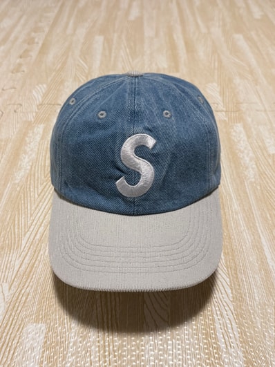 Supreme 2-Tone S Logo 6-Panel "Washed Denim"