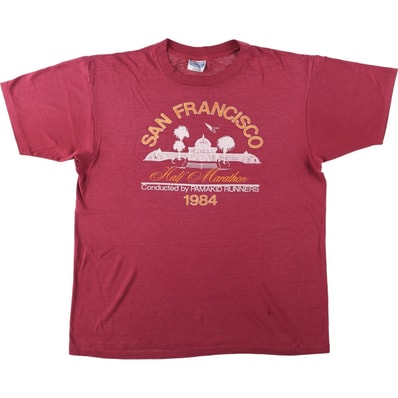 古着 80年代 ヘインズ Hanes Fifty-Fifty 青タグ プリントTシャツ USA製 メンズXL相当 ヴィンテージ/eaa653971