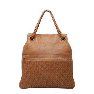 ボッテガヴェネタ イントレチャート ジュリー Julie Tote トートバッグ ハンドバッグ 204451 ブラウン レザー レディース BOTTEGAVENETA 中古