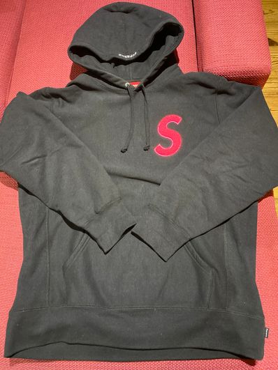 Supreme S Logo Hooded Sweatshirt "Black" (19FW)
