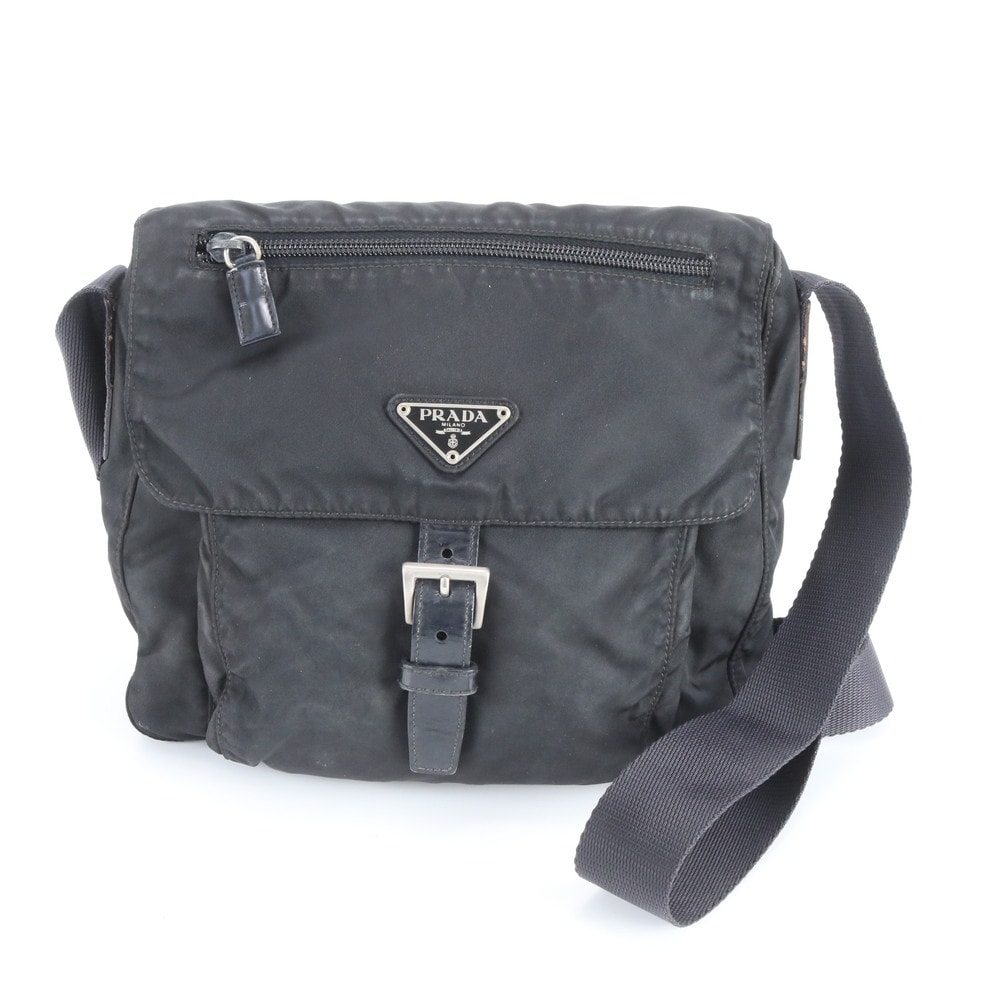 プラダ テスート ナイロントライアングルロゴショルダーバッグ