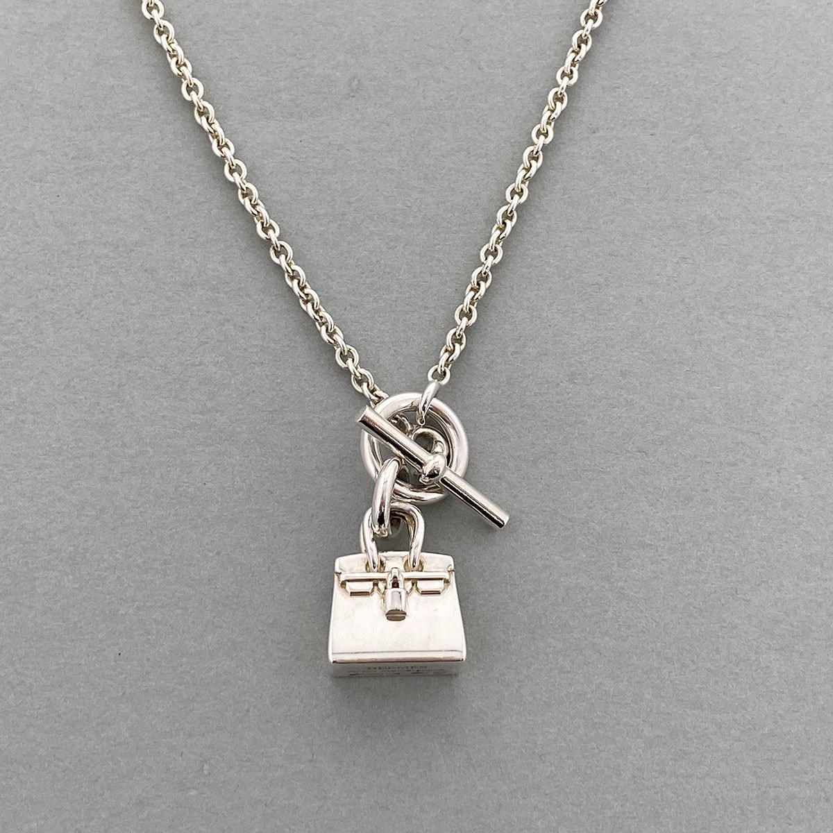【値下げ】 HERMES エルメス バーキン アミュレット ネックレス シルバー925 シルバー  レディース【中古】
