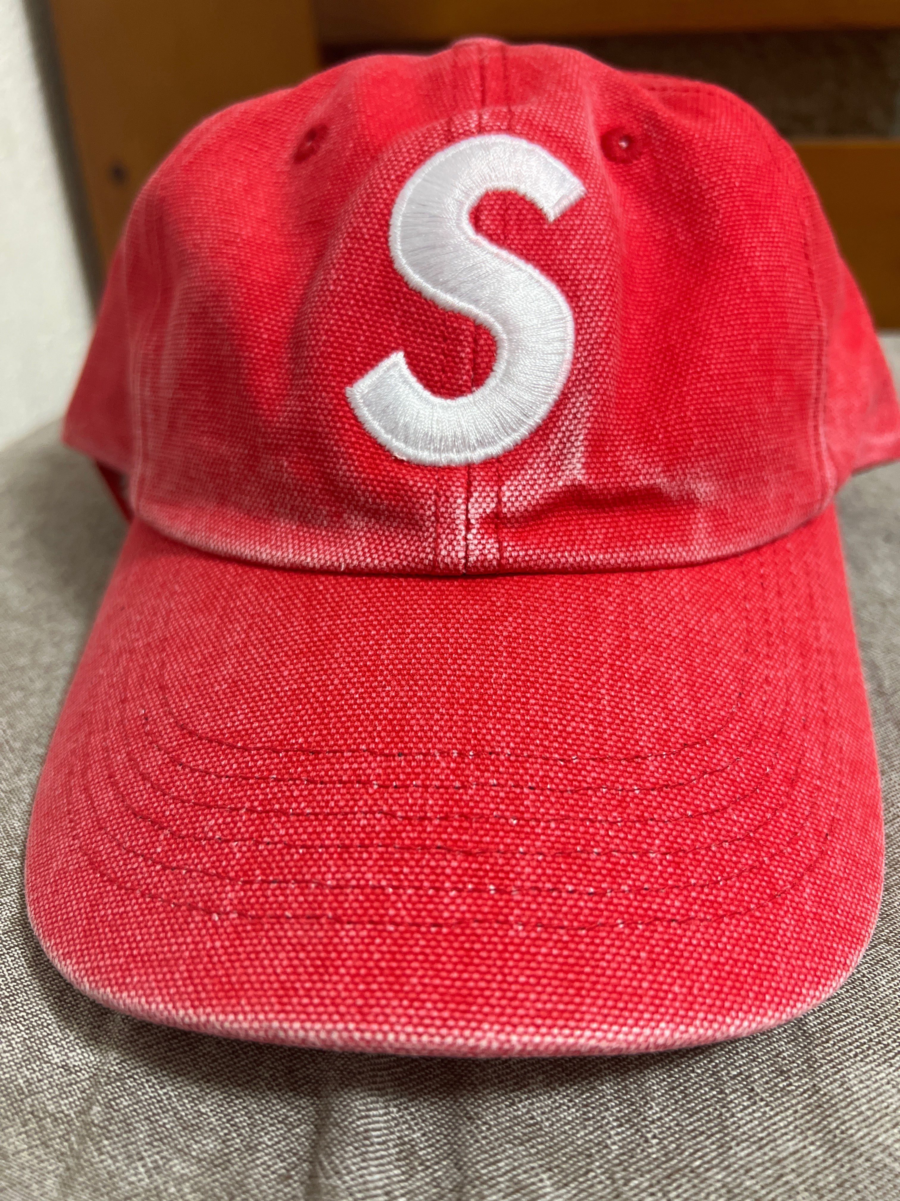 Supreme Pigment Canvas S Logo 6-Panel "Red"