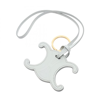 セリーヌ CELINE トリオンフ チャーム アクセサリー レザー レディース ブルー系 49I473DSD 【中古】