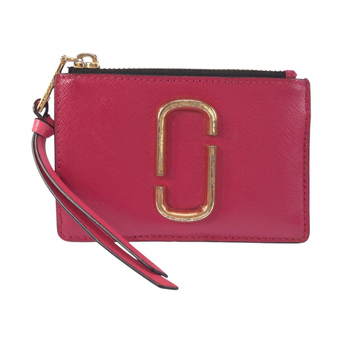 MARC JACOBS マークジェイコブス ピンク レッド ゴールド金具 レザー コインケース フラグメントケース 602622 【中古】