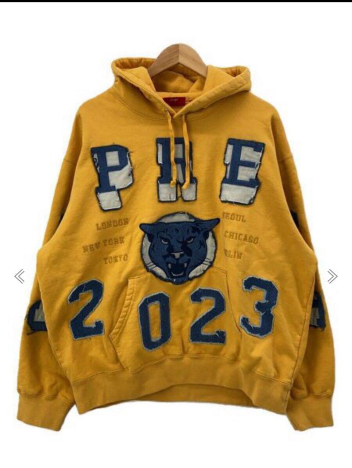 Supreme Washed Panther Hooded Sweatshirt "Dusty Gold"