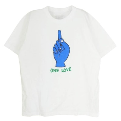 Sacai サカイ Tシャツ 24AW 24-0817S Gonz ONE LOVE T-Shirt ゴンズ プリント 半袖 Tシャツ ホワイト系 3【中古】